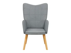 Sillón de relax de tela gris claro