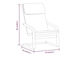 Sillón de relax de tela gris oscuro