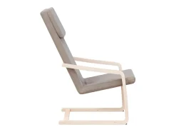 Sillón de relax de tela gris taupe