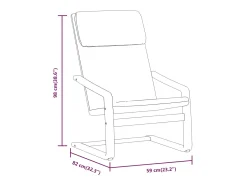 Sillón de relax de tela gris taupe
