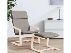 Sillón de relax de tela gris taupe