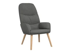 Sillón de relax de tela gris oscuro
