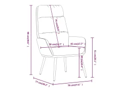 Sillón de relax de tela gris oscuro