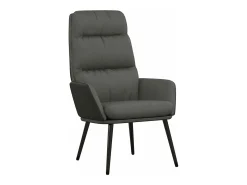 Sillón de relax de tela gris oscuro