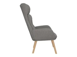 Sillón de relax de tela gris claro