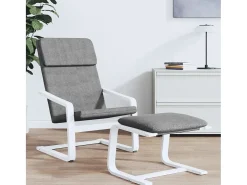 Sillón de relax de tela gris oscuro