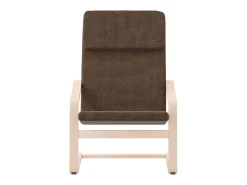 Sillón de relax de tela marrón oscuro