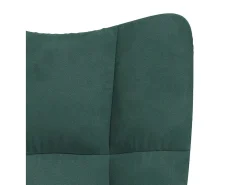 Sillón de relax de terciopelo verde oscuro