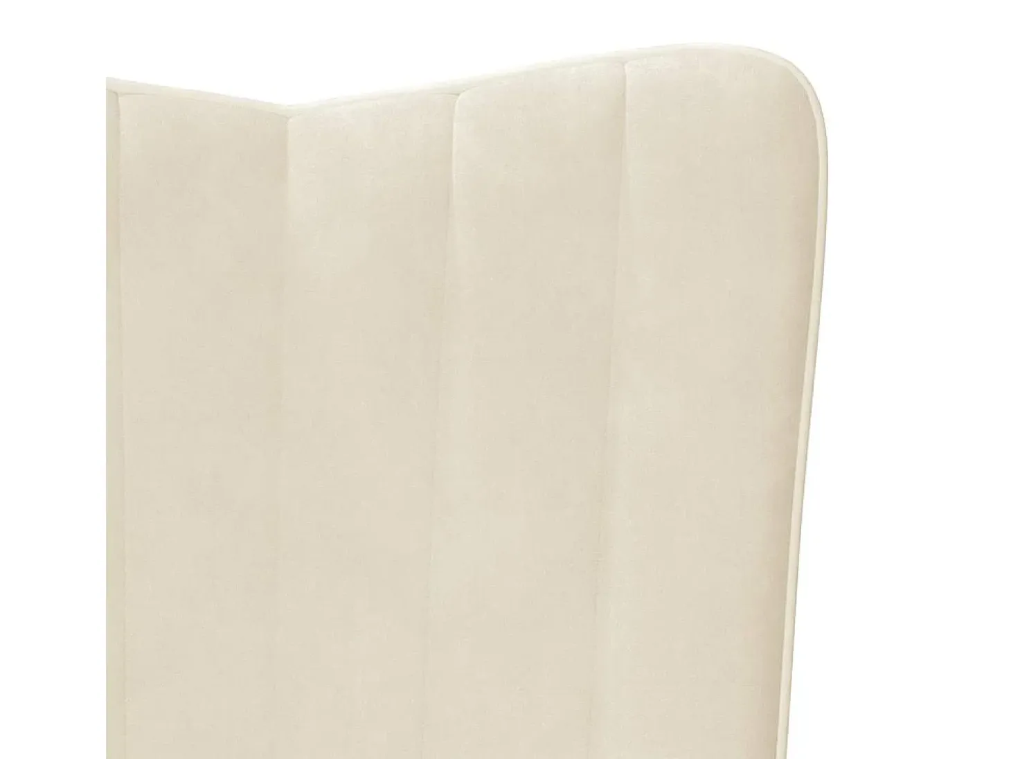 Sillón de relax de terciopelo blanco crema