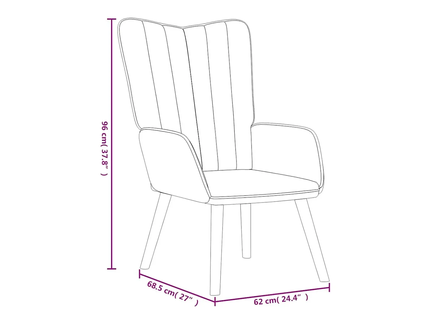 Sillón de relax de terciopelo blanco crema