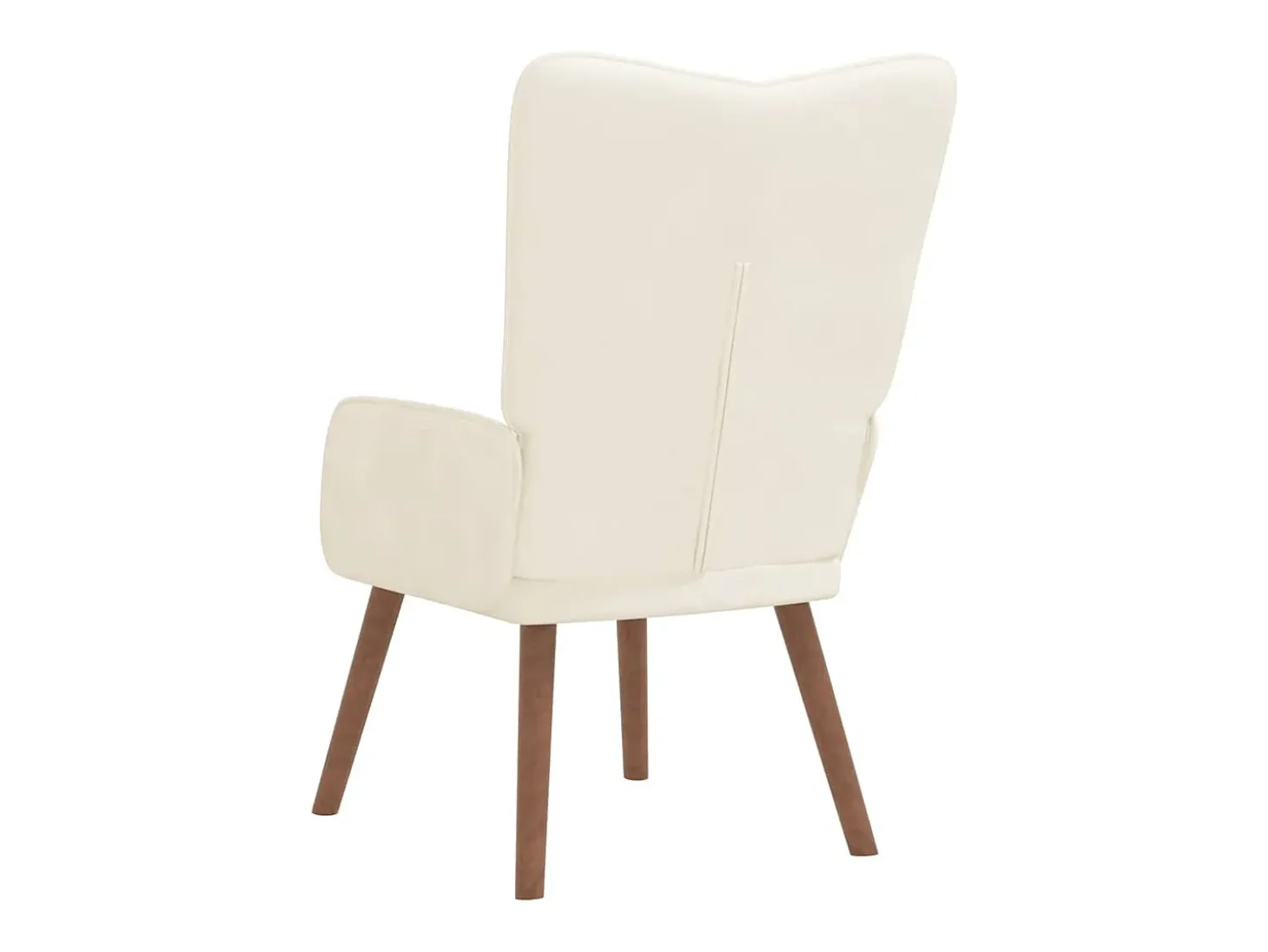 Sillón de relax de terciopelo blanco crema