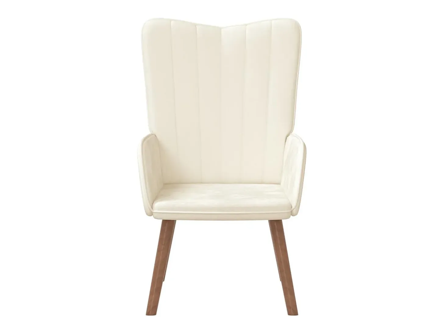 Sillón de relax de terciopelo blanco crema
