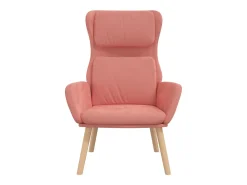 Sillón de relax de terciopelo rosa