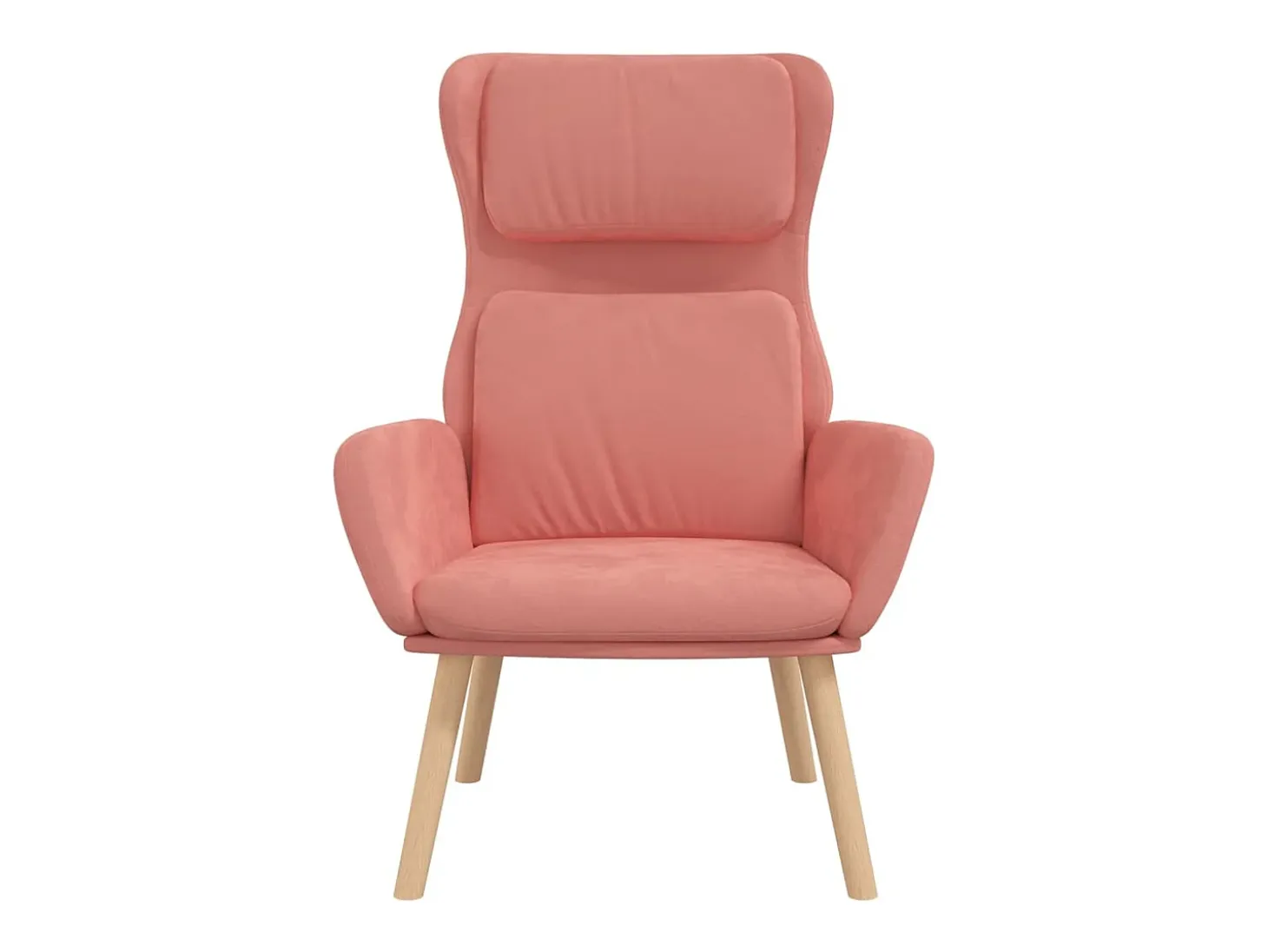 Sillón de relax de terciopelo rosa