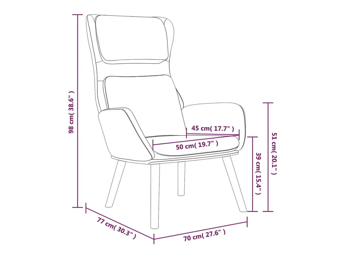 Sillón de relax de terciopelo rosa