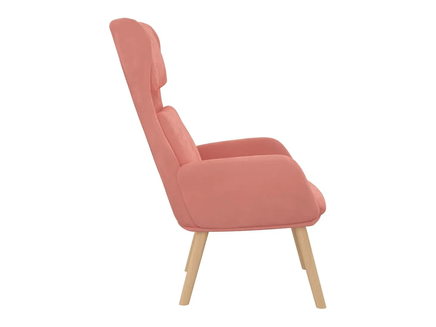 Sillón de relax de terciopelo rosa