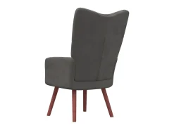 Sillón de relax de terciopelo gris oscuro ES49270