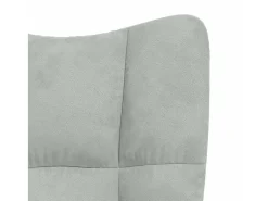 Sillón de relax de terciopelo gris claro