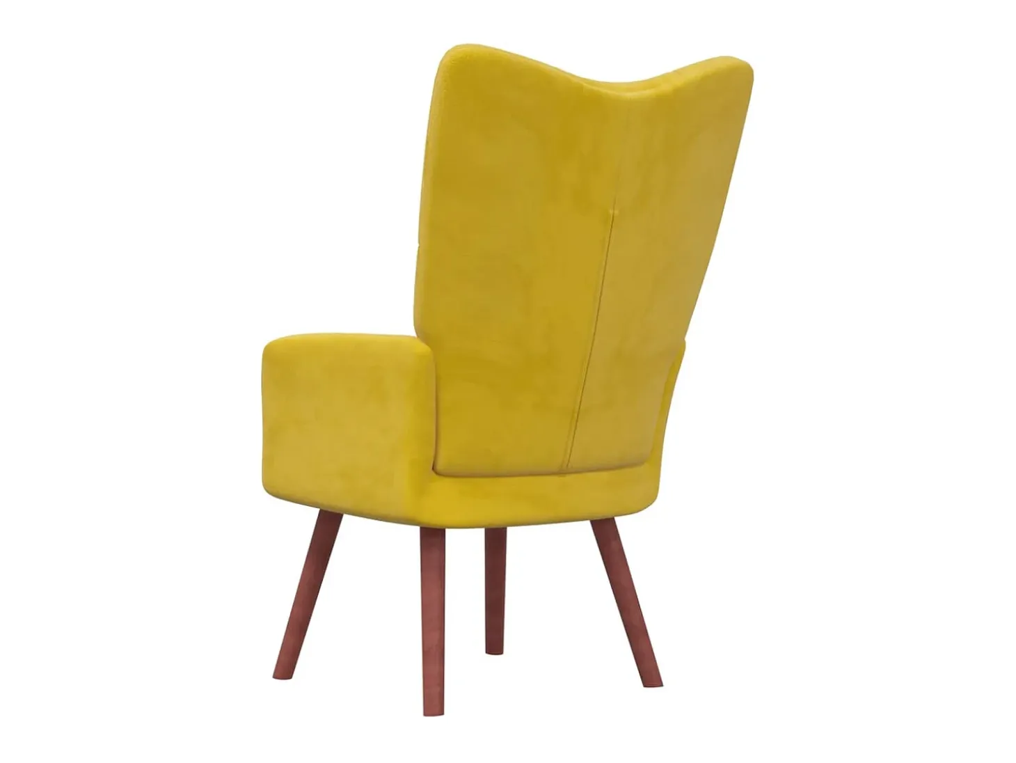 Sillón de relax de terciopelo amarillo mostaza ES12613