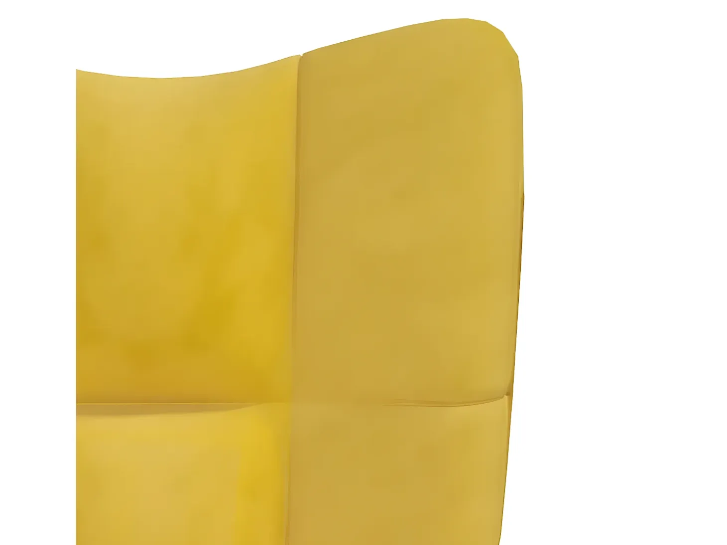 Sillón de relax de terciopelo amarillo mostaza ES12613