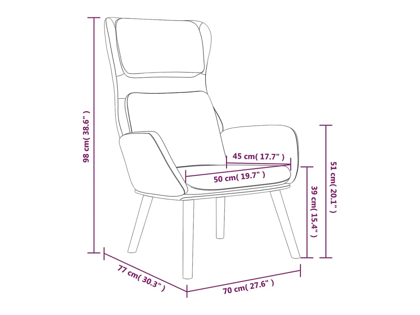 Sillón de relax de terciopelo blanco crema