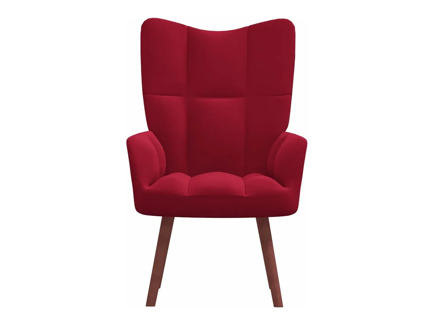 Sillón de relax de terciopelo rojo vino tinto