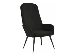 Sillón de relax de terciopelo negro