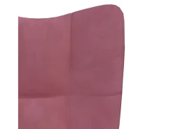 Sillón de relax de terciopelo rosa
