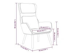 Sillón de relax de terciopelo gris oscuro
