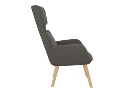 Sillón de relax de terciopelo gris oscuro