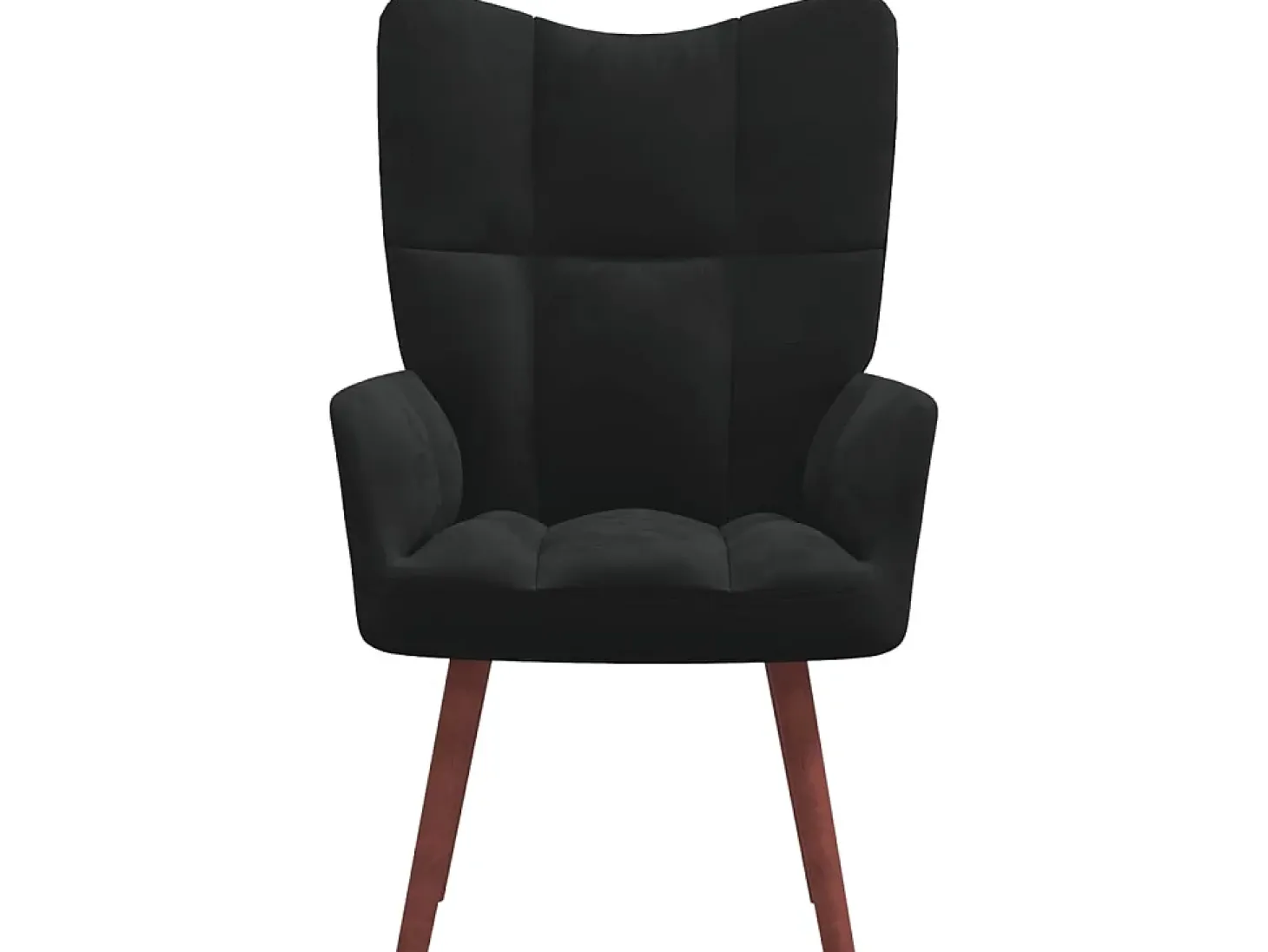 Sillón de relax de terciopelo negro ES20255