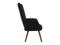 Sillón de relax de terciopelo negro ES20255