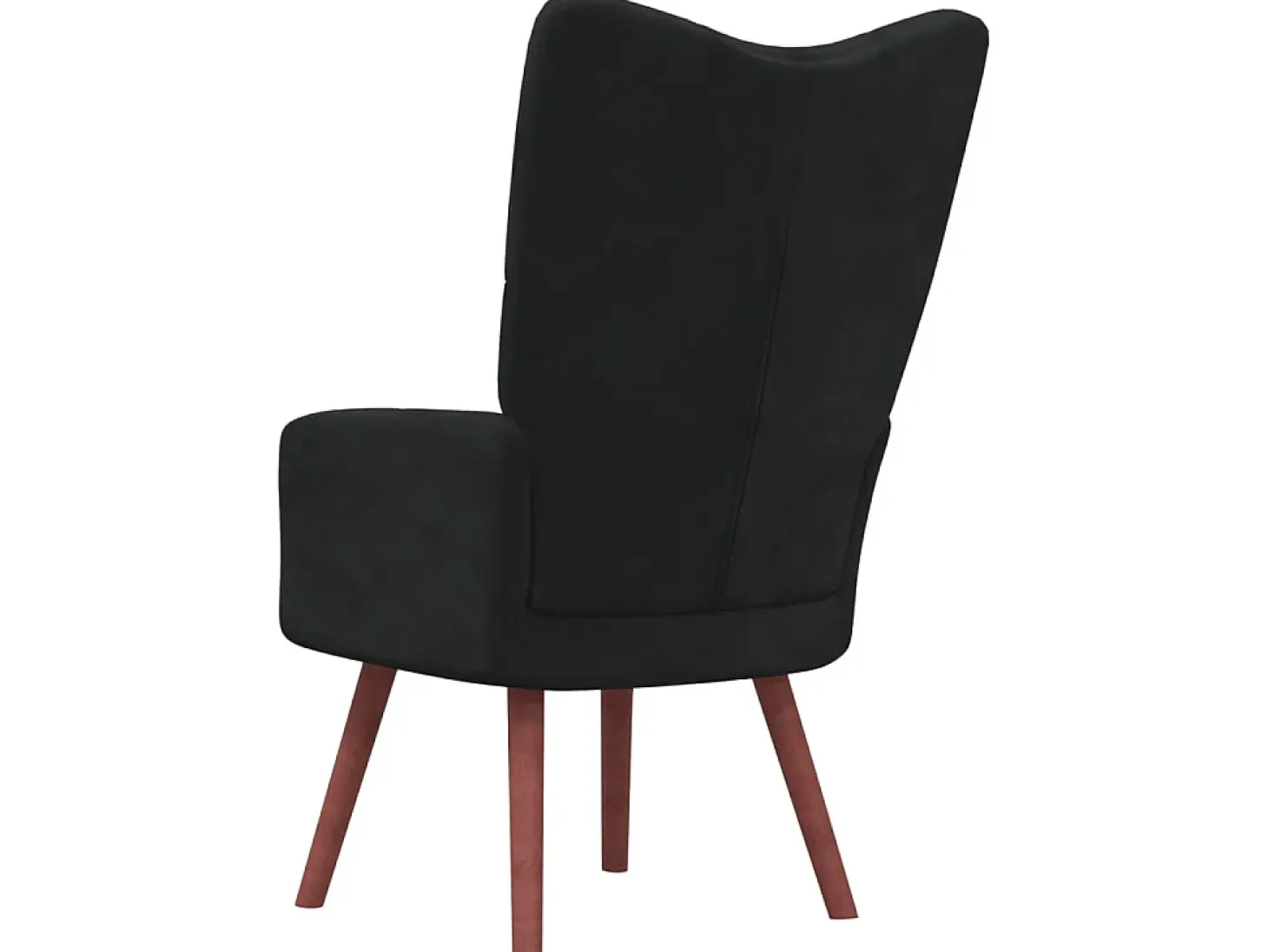 Sillón de relax de terciopelo negro ES20255