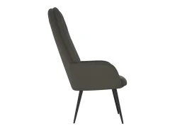 Sillón de relax de terciopelo gris oscuro