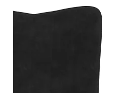 Sillón de relax de terciopelo negro