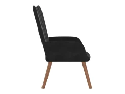 Sillón de relax de terciopelo negro