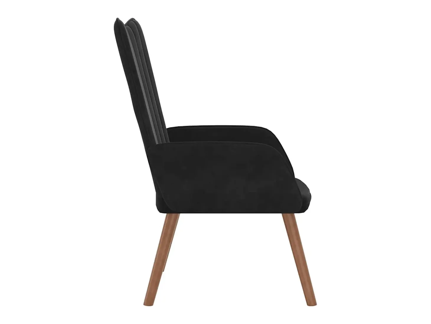 Sillón de relax de terciopelo negro