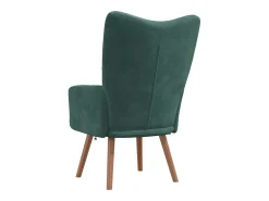 Sillón de relax de terciopelo verde oscuro