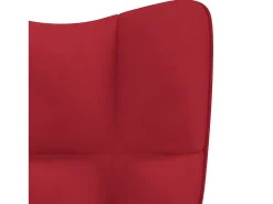 Sillón de relax de terciopelo rojo vino tinto ES131994