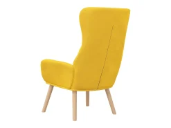 Sillón de relax de terciopelo amarillo mostaza