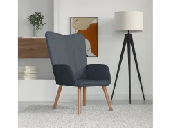 Sillón de relax de terciopelo gris oscuro