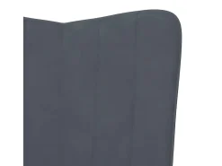 Sillón de relax de terciopelo gris oscuro