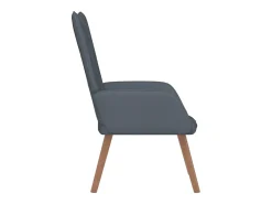 Sillón de relax de terciopelo gris oscuro