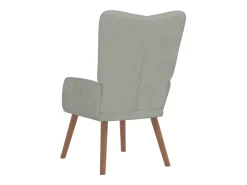 Sillón de relax de terciopelo gris claro