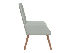 Sillón de relax de terciopelo gris claro