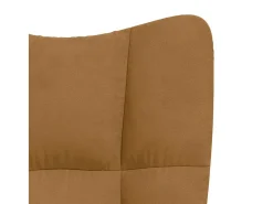 Sillón de relax de terciopelo marrón