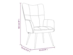 Sillón de relax de terciopelo marrón