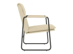 Sillón de relax tela color crema 55x64x80 cm