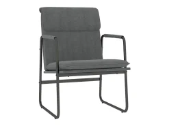 Sillón de relax tela gris oscuro 55x64x80 cm