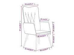 Sillón de salón | Silla | Sillón orejero de lona marrón SHL5860